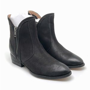 Seychelles Leather Ankle Boot Lucky Penny Booties Black Size 5